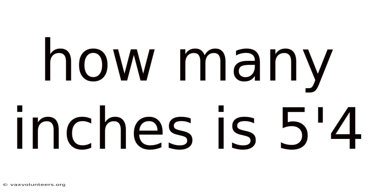 How Many Inches Is 5'4