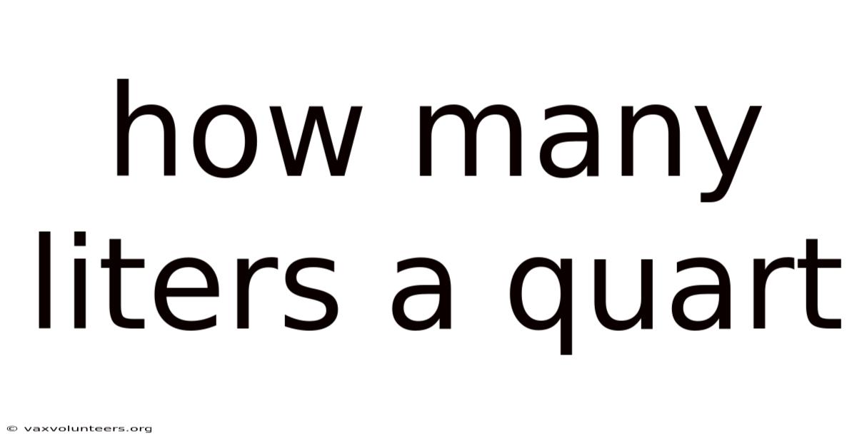 How Many Liters A Quart