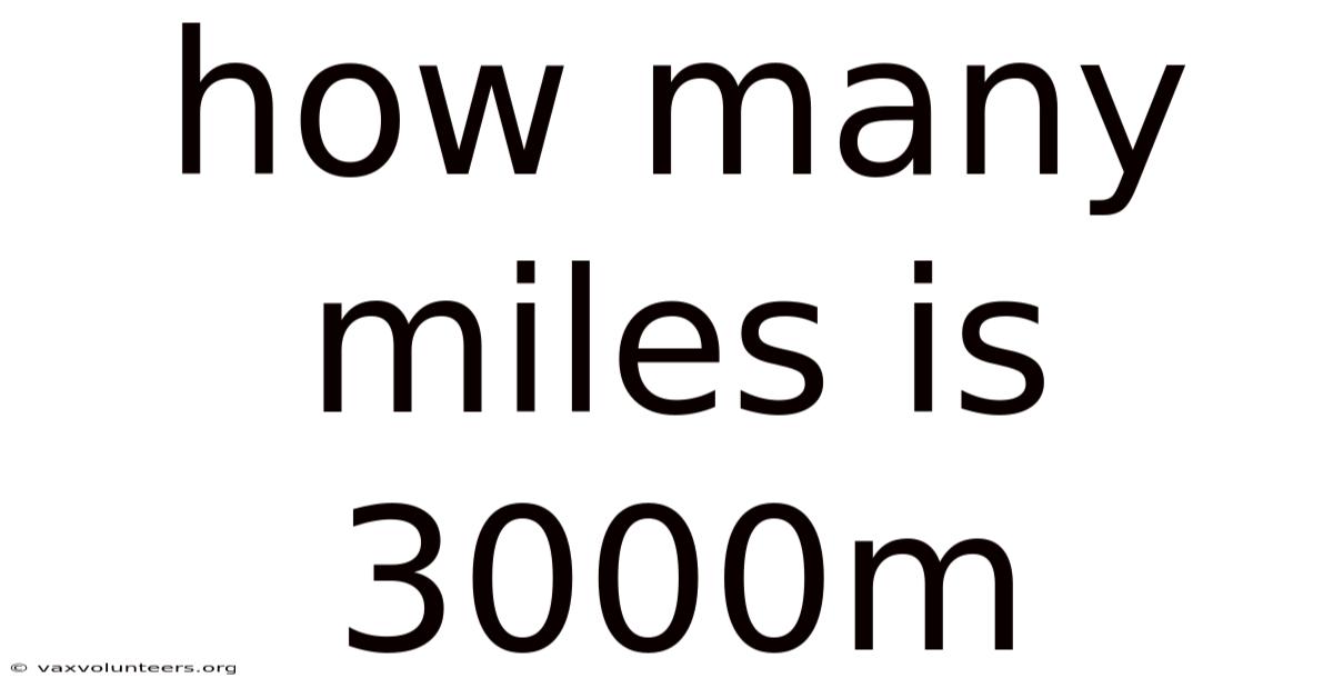 How Many Miles Is 3000m
