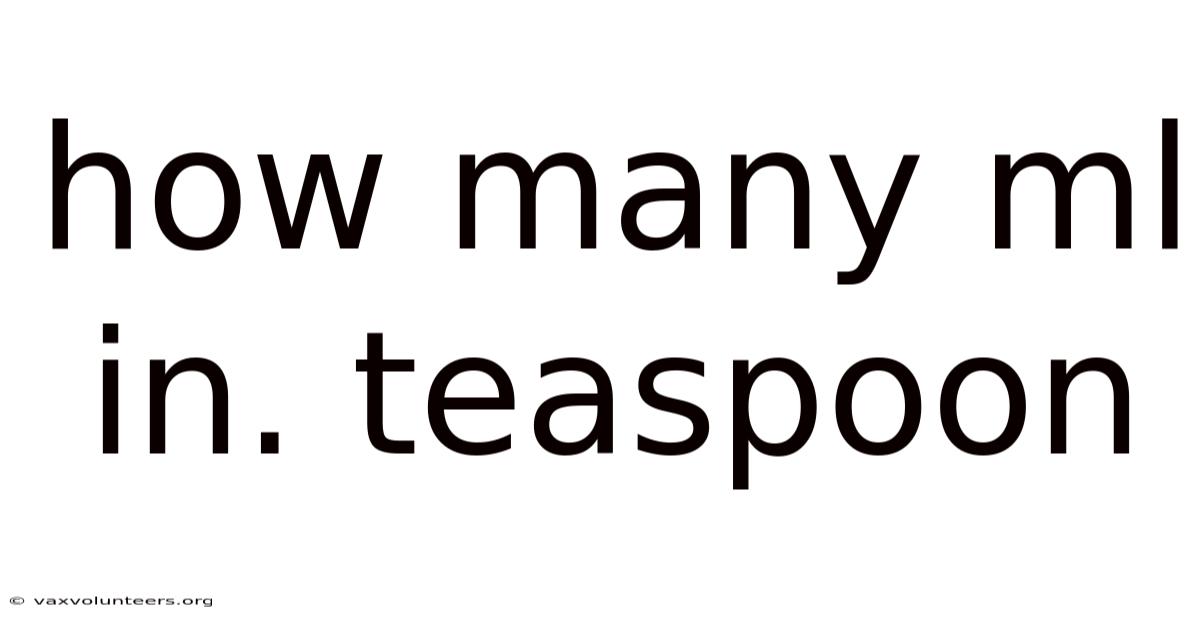 How Many Ml In. Teaspoon
