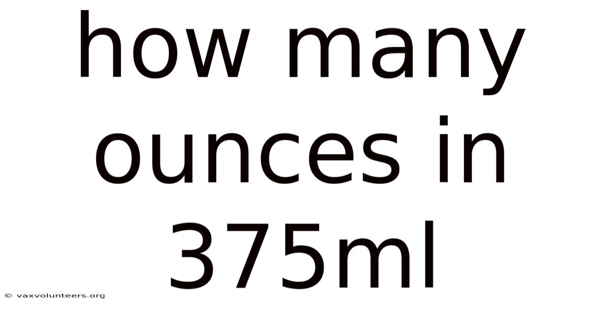 How Many Ounces In 375ml