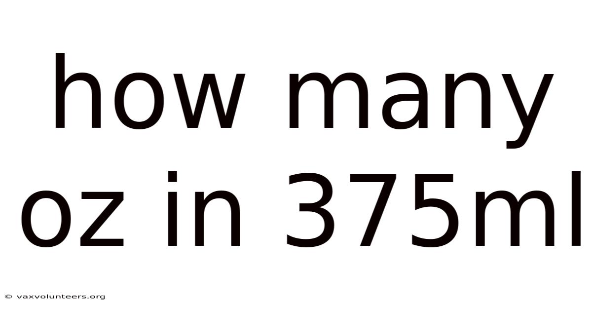 How Many Oz In 375ml