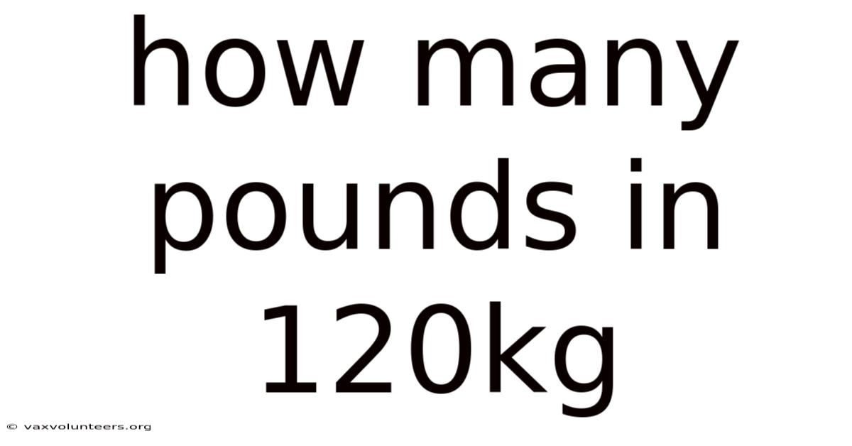 How Many Pounds In 120kg