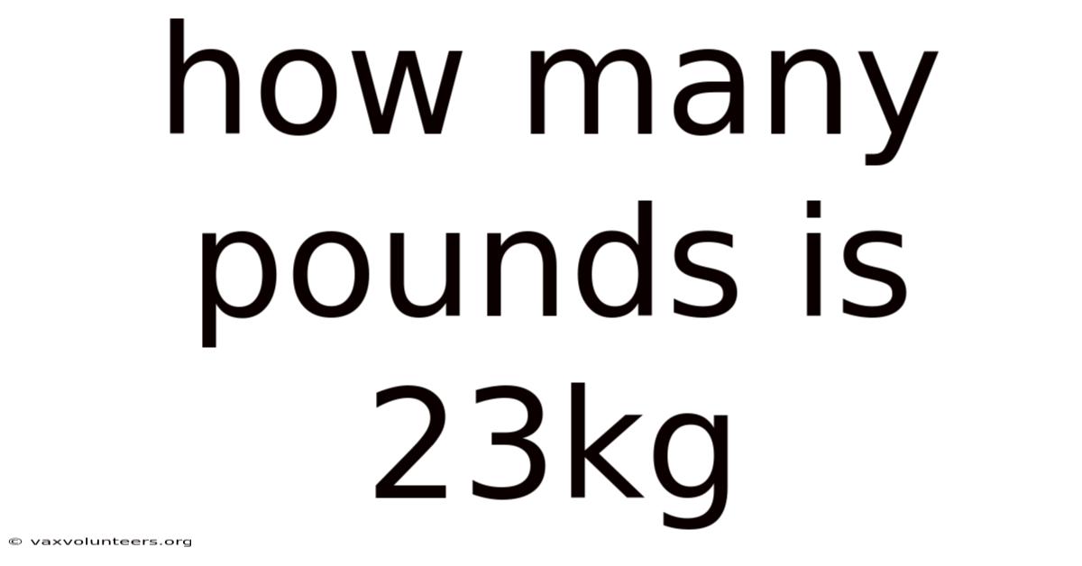 How Many Pounds Is 23kg