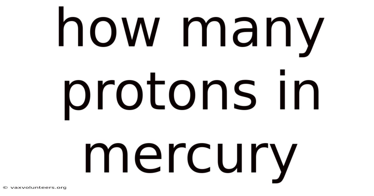 How Many Protons In Mercury