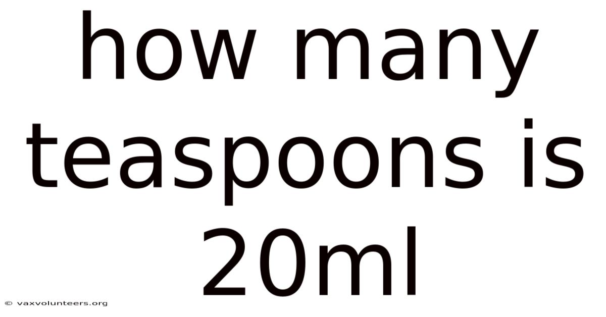 How Many Teaspoons Is 20ml