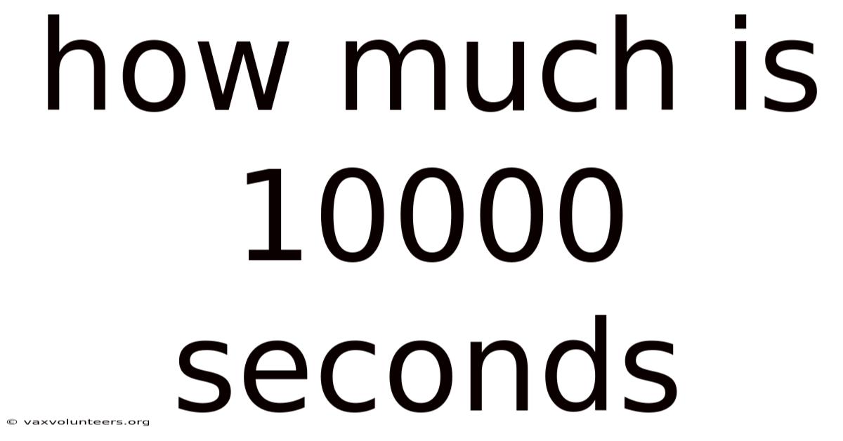 How Much Is 10000 Seconds