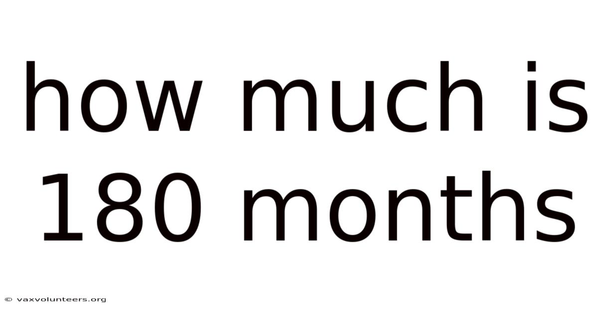 How Much Is 180 Months
