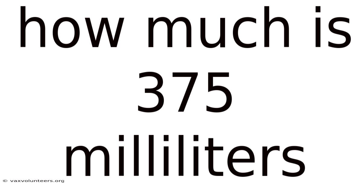 How Much Is 375 Milliliters