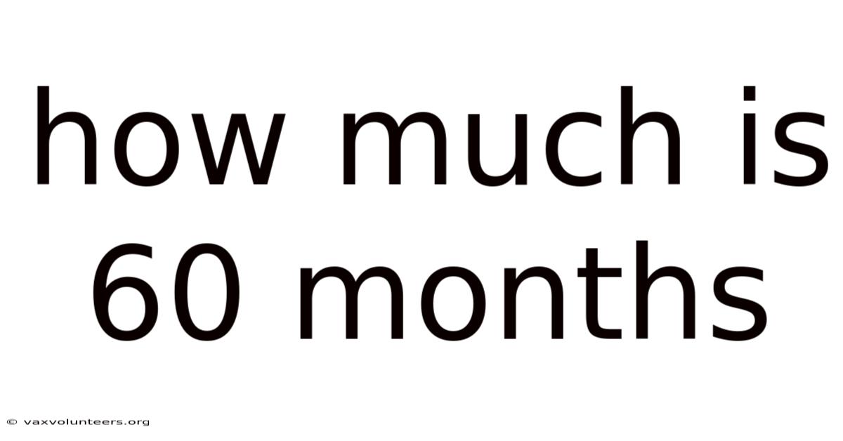 How Much Is 60 Months