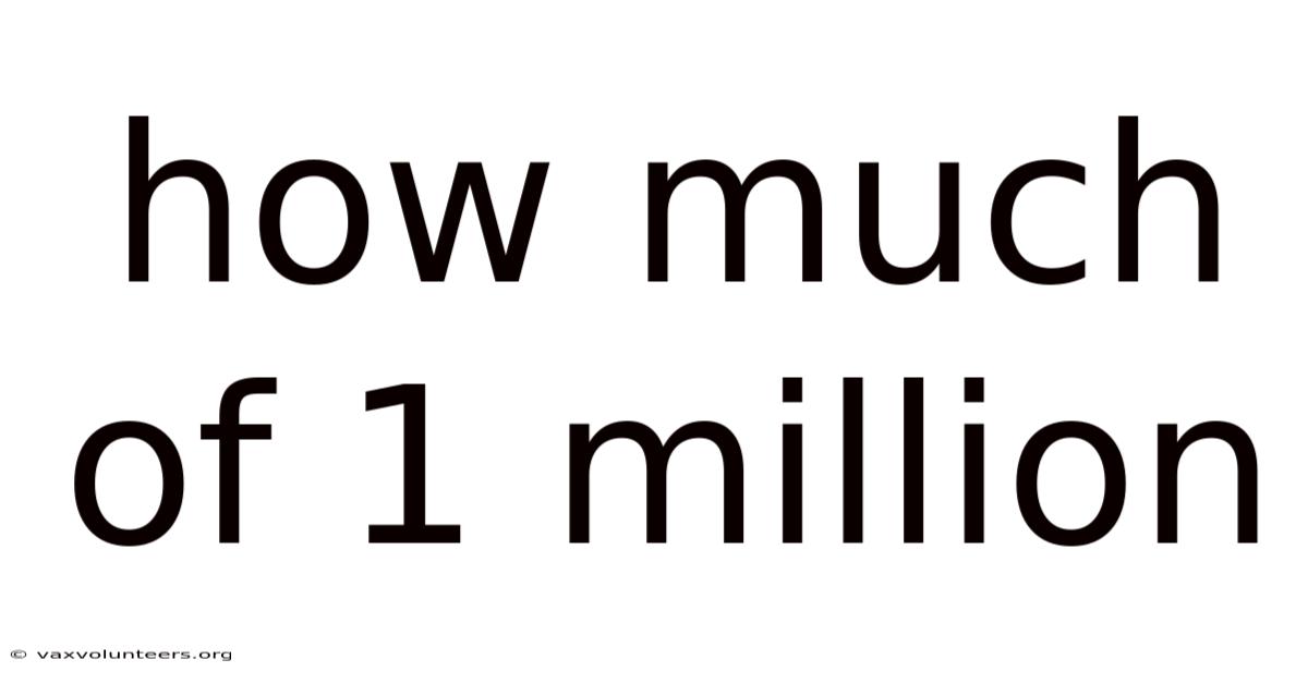 How Much Of 1 Million