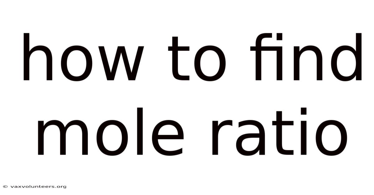 How To Find Mole Ratio
