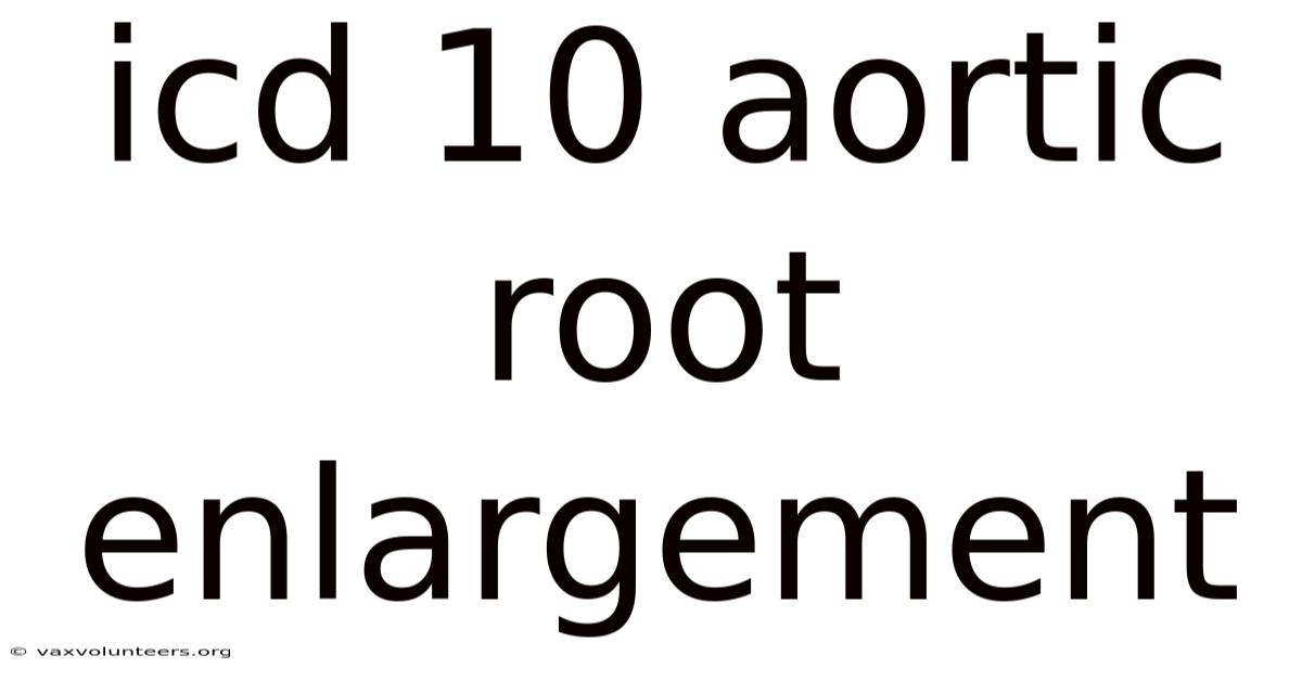 Icd 10 Aortic Root Enlargement