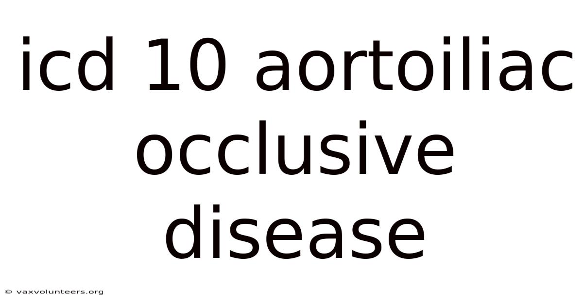 Icd 10 Aortoiliac Occlusive Disease