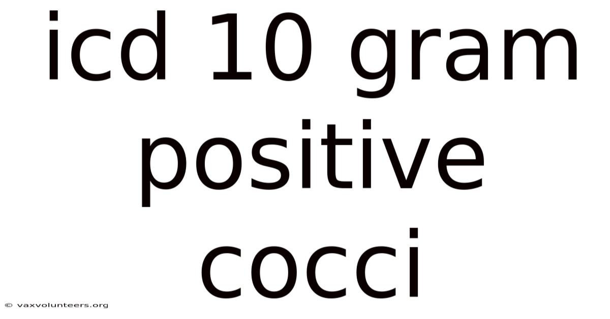 Icd 10 Gram Positive Cocci
