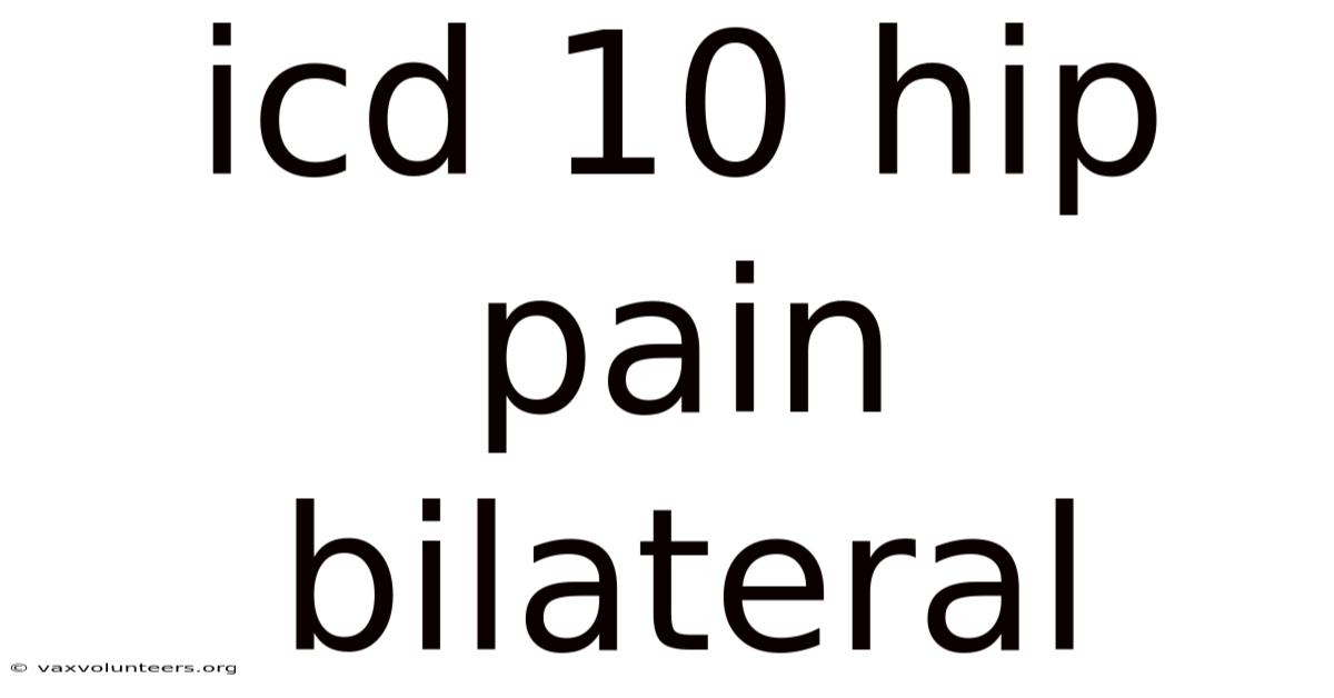 Icd 10 Hip Pain Bilateral