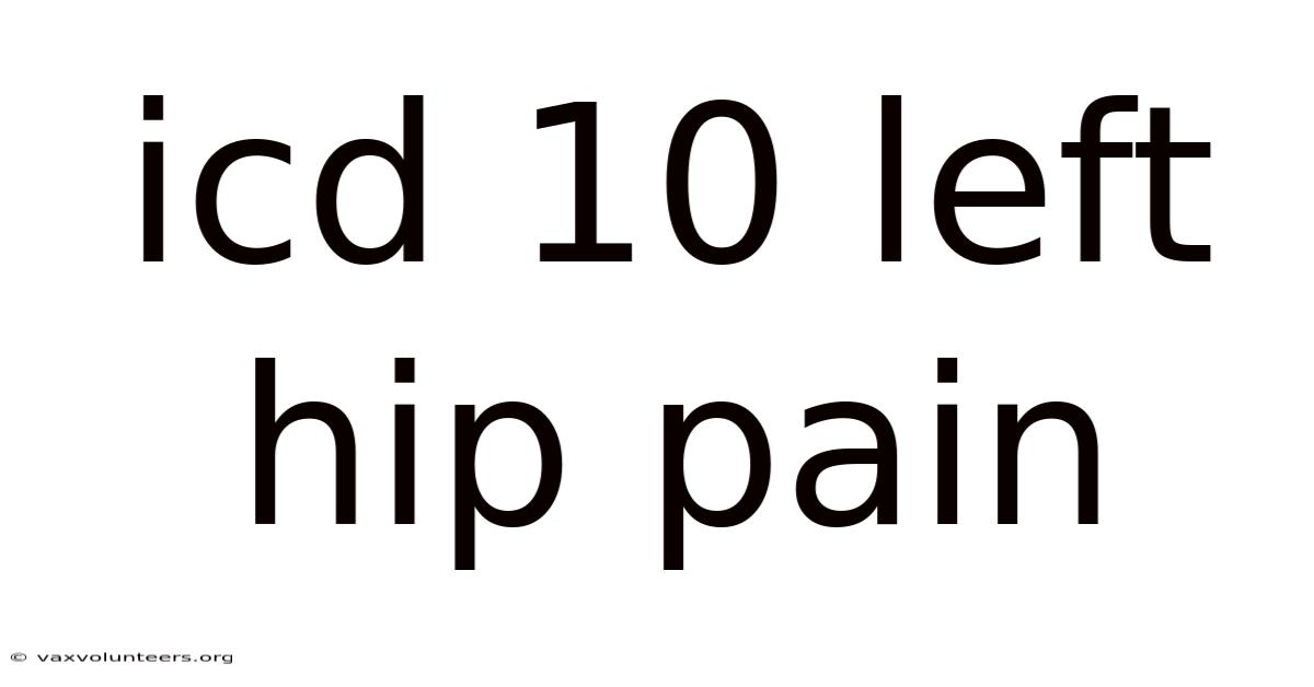 Icd 10 Left Hip Pain