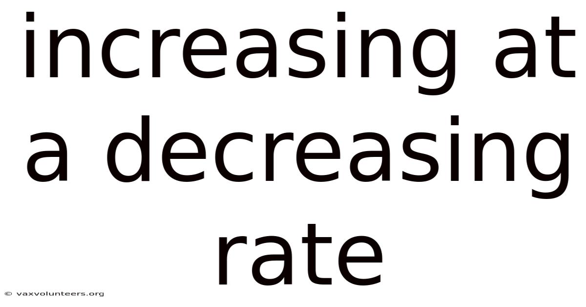 Increasing At A Decreasing Rate