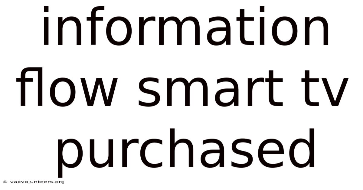 Information Flow Smart Tv Purchased