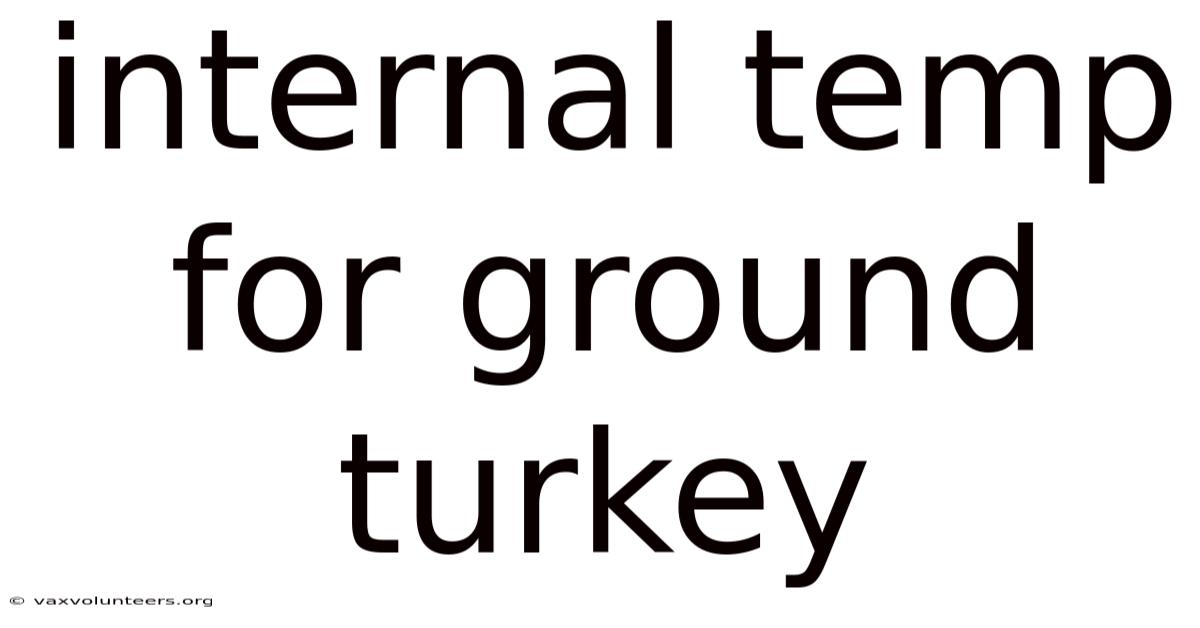 Internal Temp For Ground Turkey