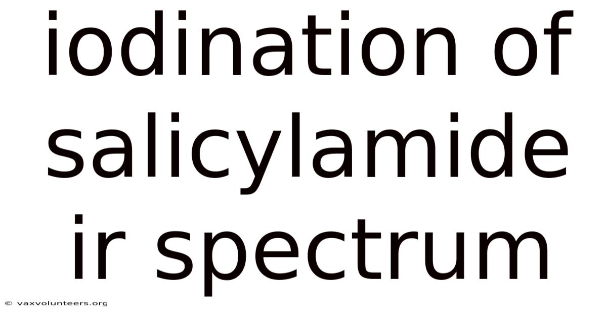 Iodination Of Salicylamide Ir Spectrum