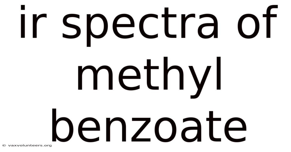 Ir Spectra Of Methyl Benzoate