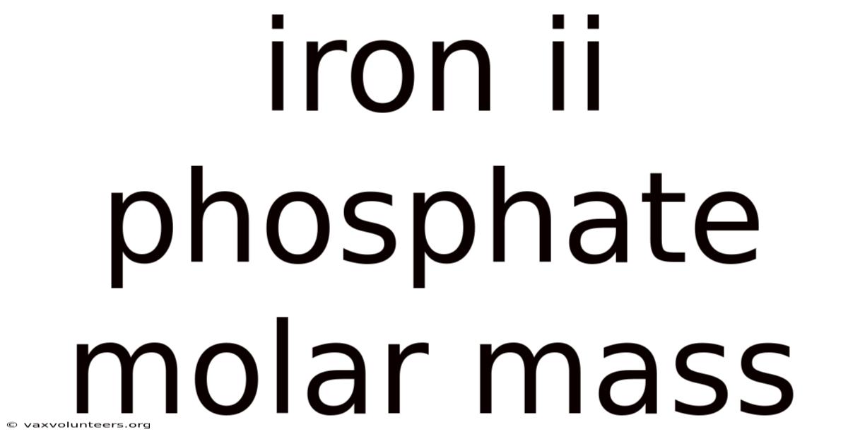 Iron Ii Phosphate Molar Mass
