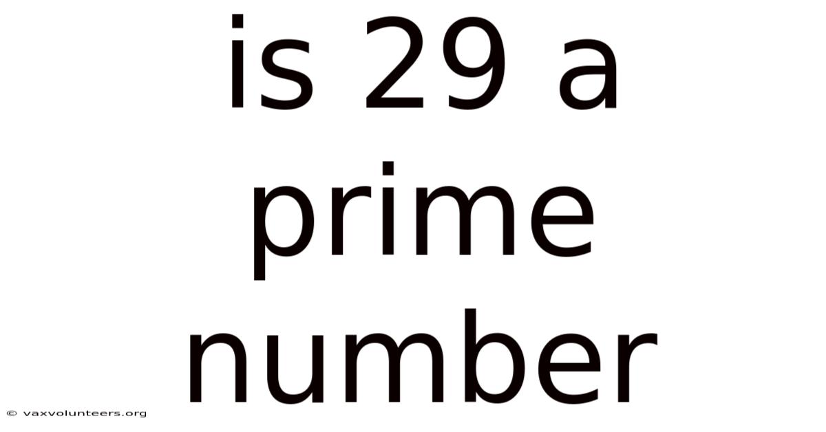 Is 29 A Prime Number
