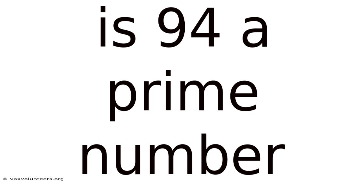 Is 94 A Prime Number
