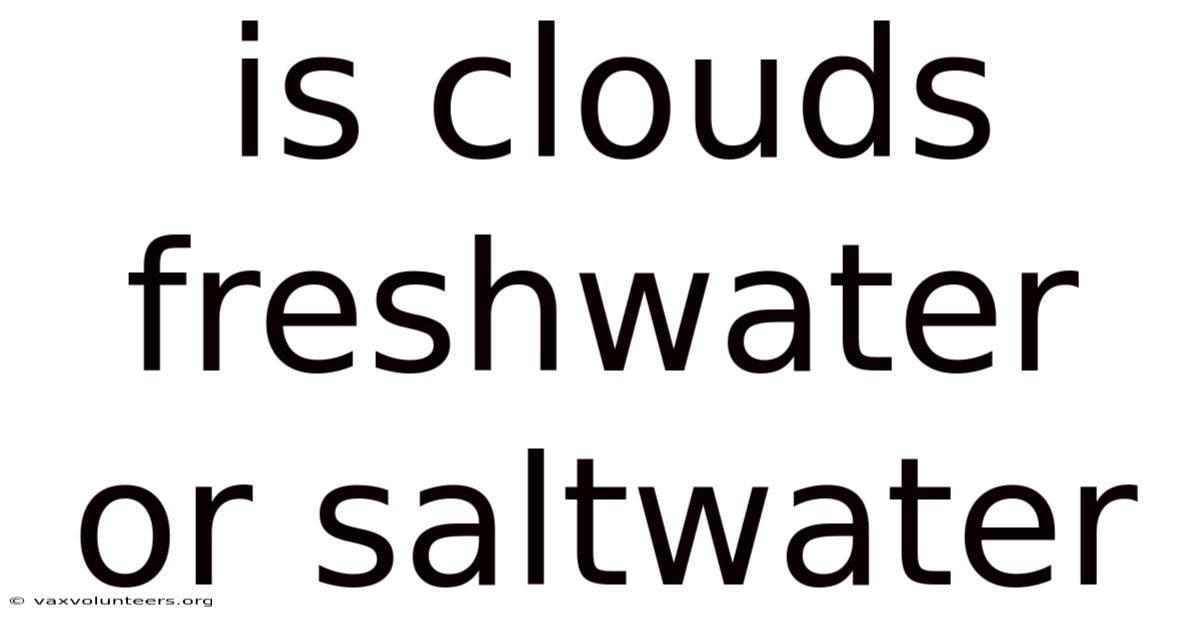 Is Clouds Freshwater Or Saltwater