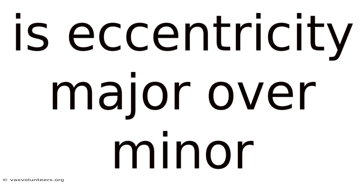 Is Eccentricity Major Over Minor
