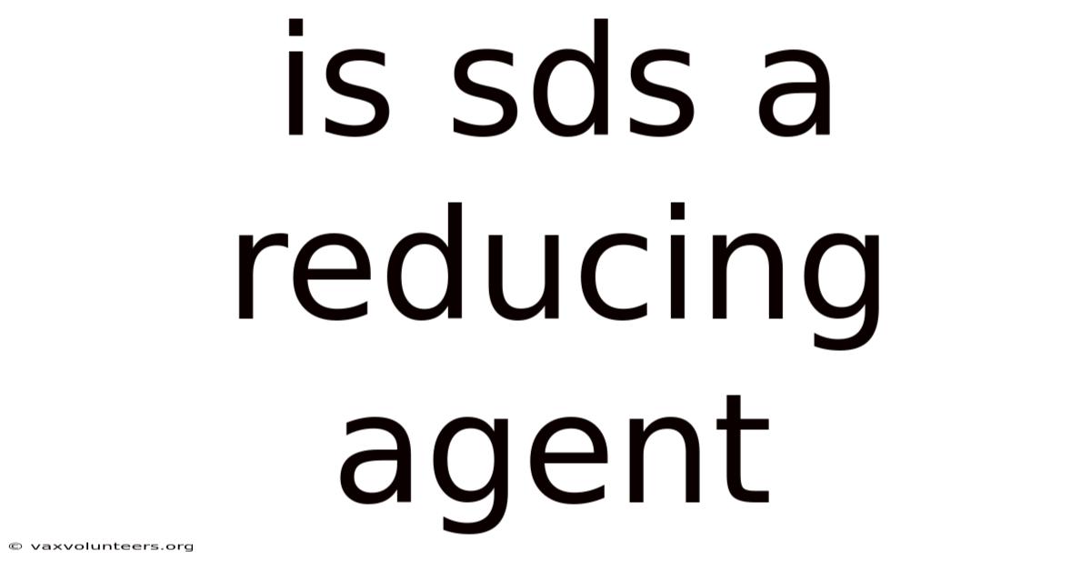 Is Sds A Reducing Agent