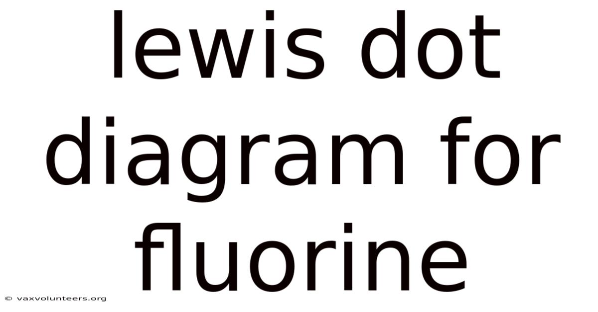 Lewis Dot Diagram For Fluorine