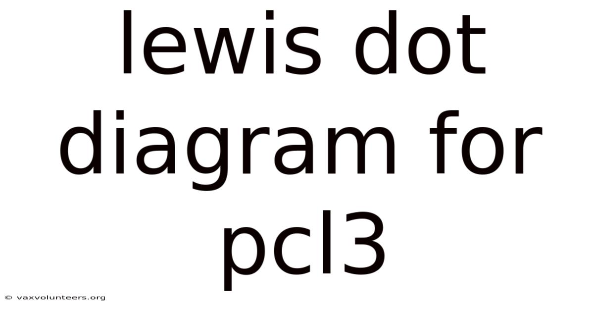 Lewis Dot Diagram For Pcl3