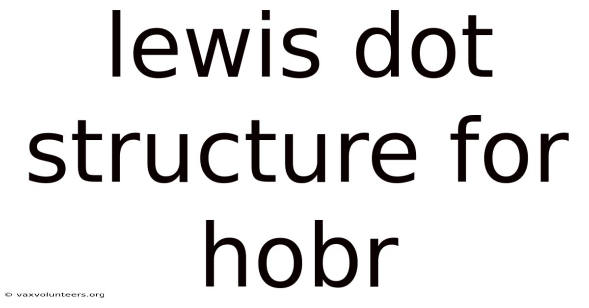 Lewis Dot Structure For Hobr