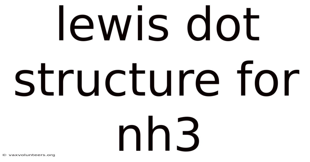 Lewis Dot Structure For Nh3