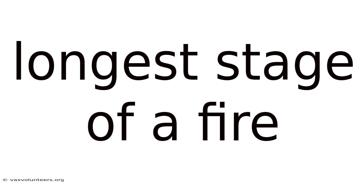 Longest Stage Of A Fire