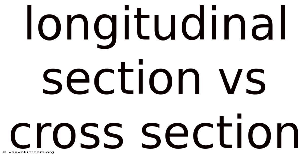 Longitudinal Section Vs Cross Section