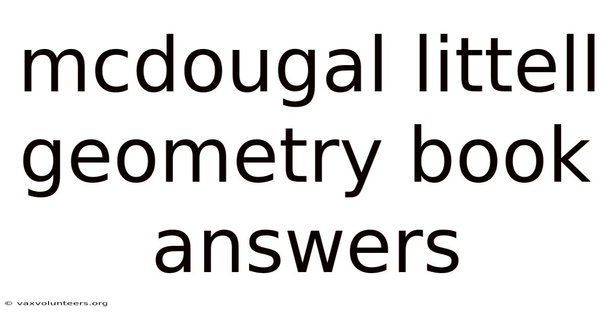 Mcdougal Littell Geometry Book Answers