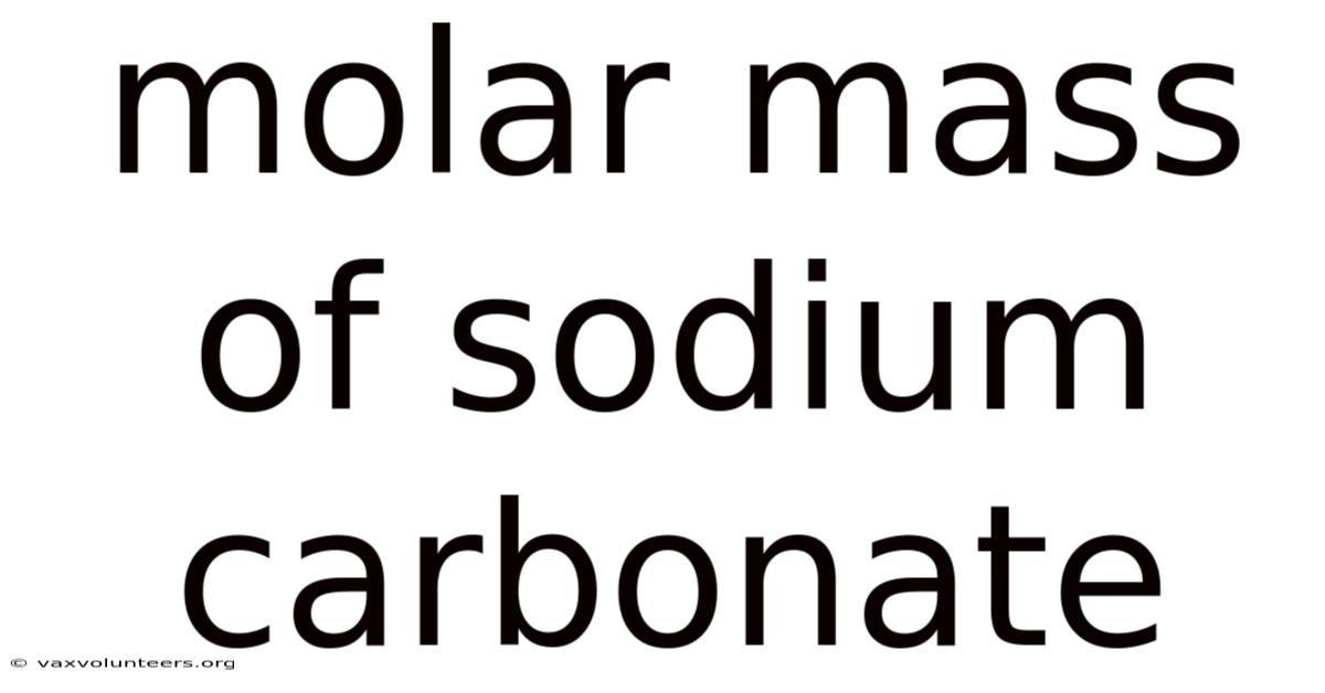 Molar Mass Of Sodium Carbonate