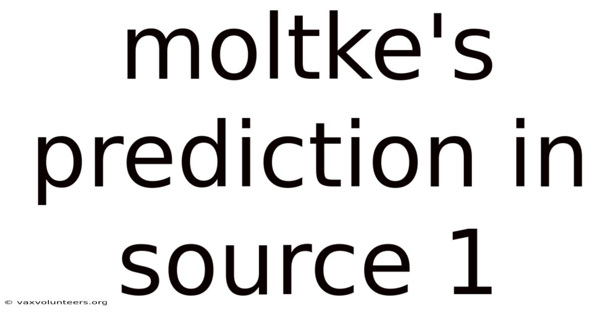 Moltke's Prediction In Source 1