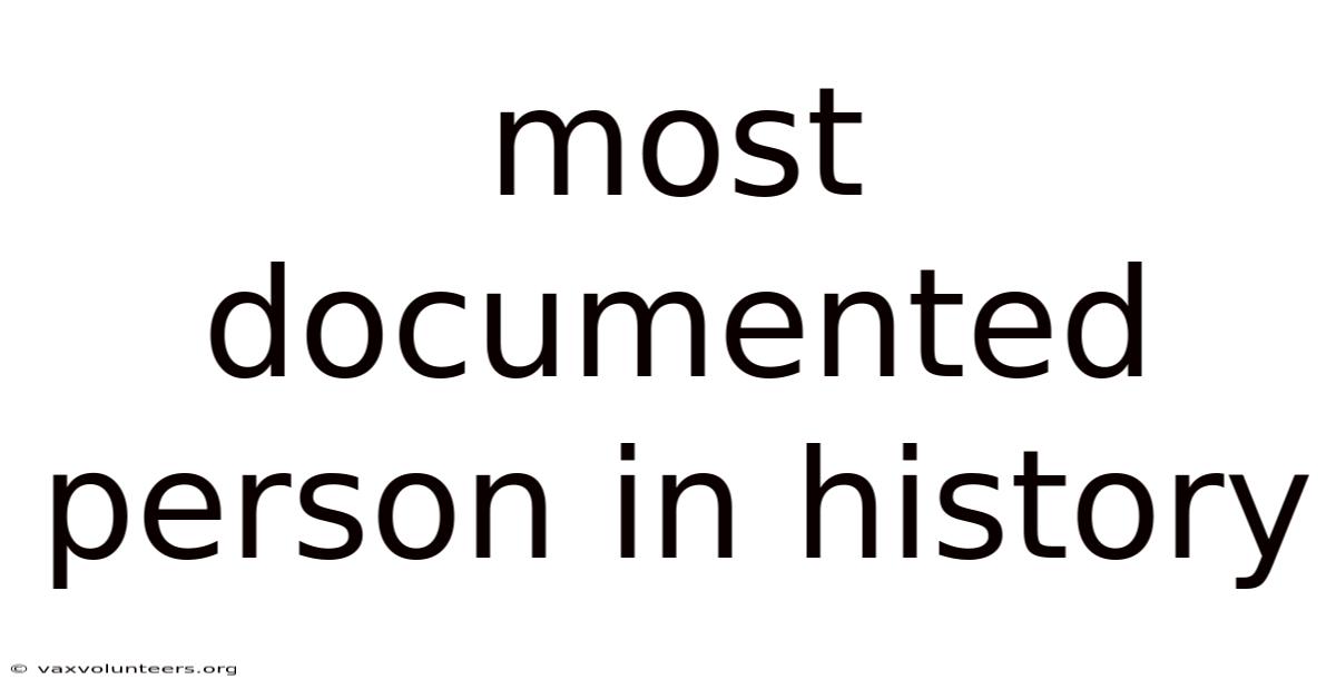 Most Documented Person In History