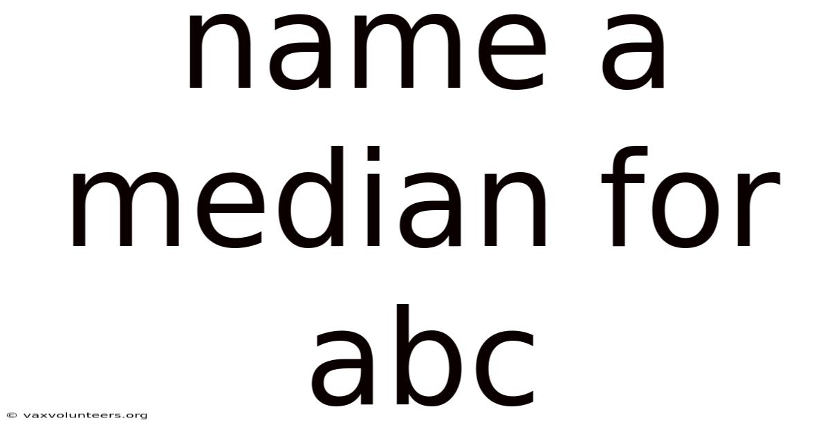 Name A Median For Abc