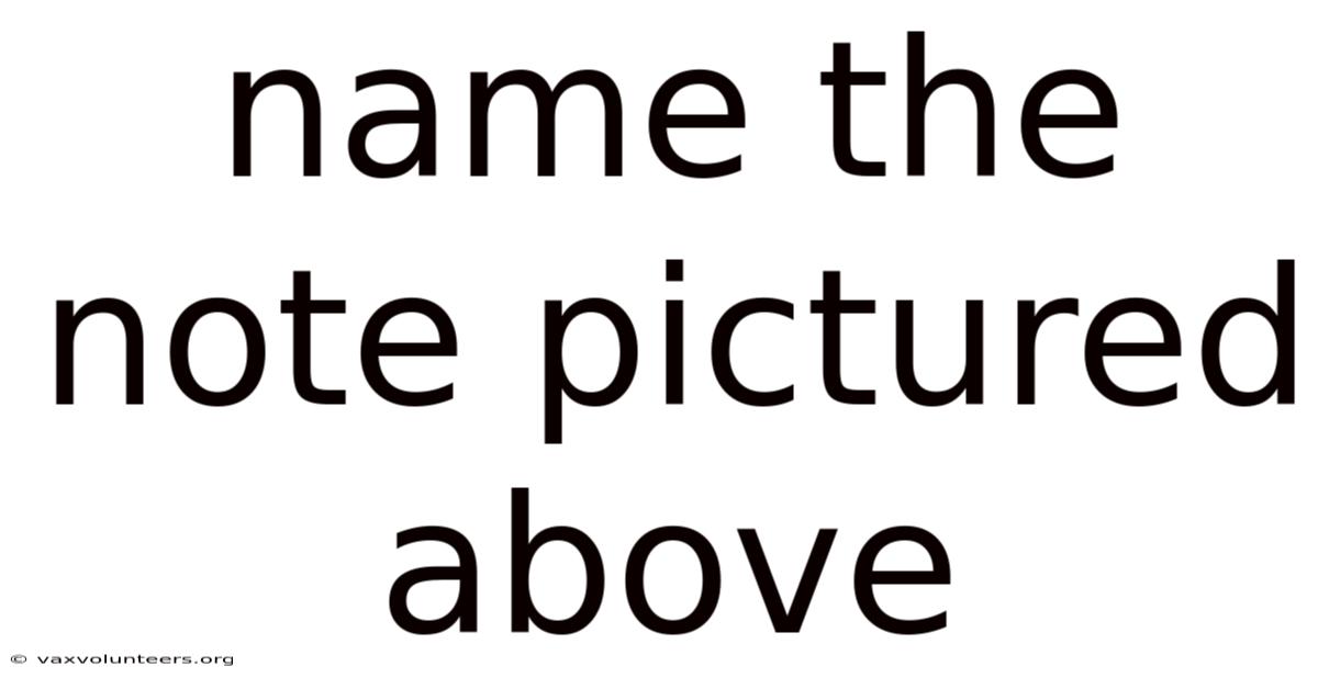 Name The Note Pictured Above