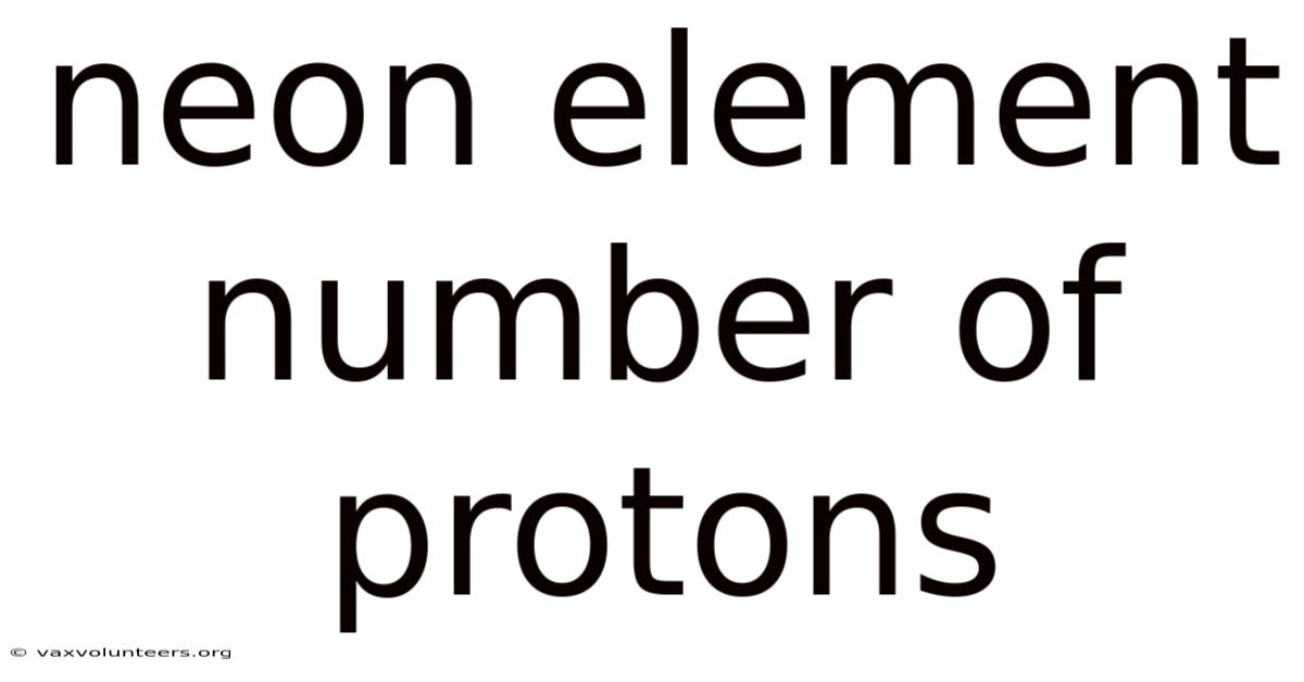Neon Element Number Of Protons