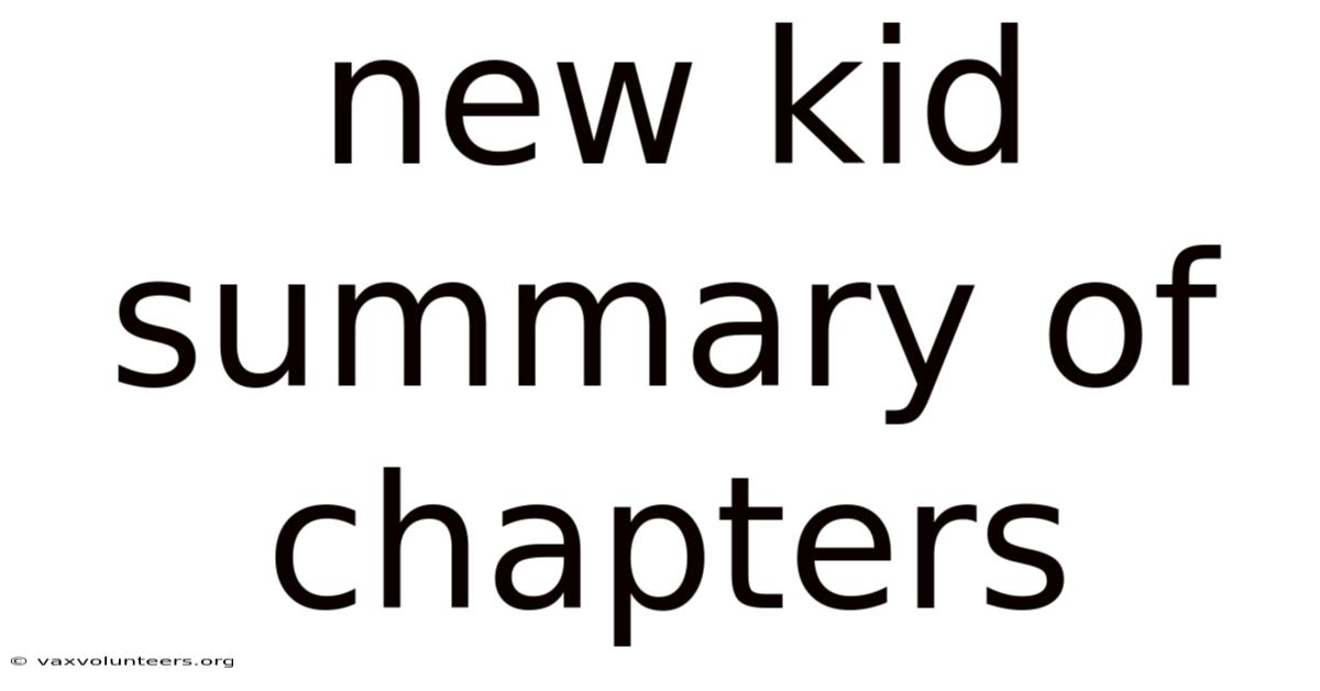 New Kid Summary Of Chapters