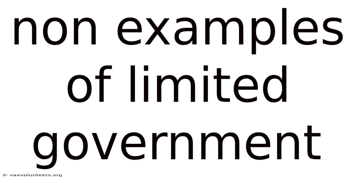 Non Examples Of Limited Government
