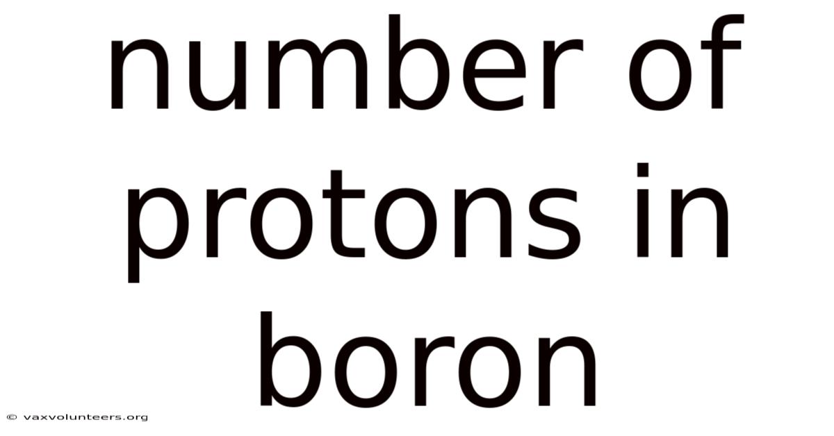 Number Of Protons In Boron