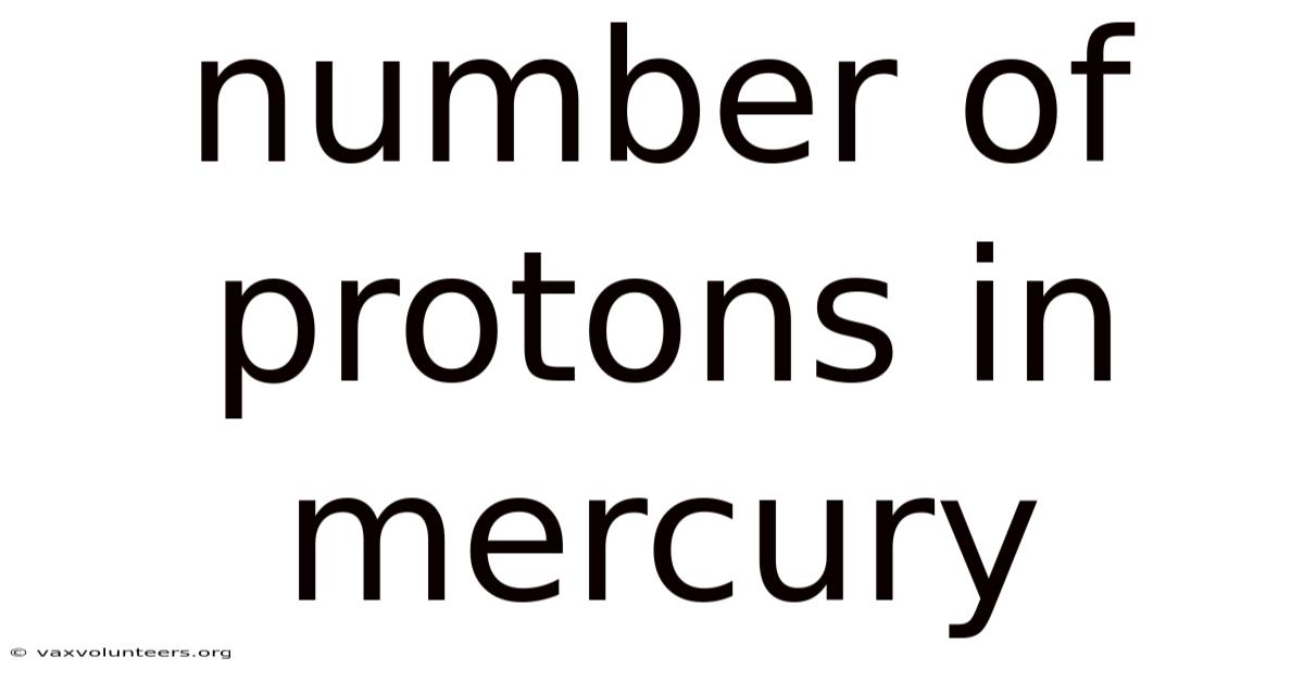 Number Of Protons In Mercury