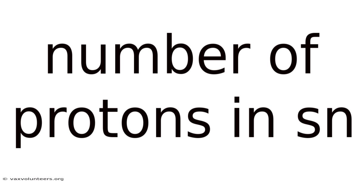 Number Of Protons In Sn